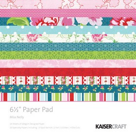 KaiserCraft - Miss Nelly Collection - Paper Pad 6.5" x 6.5"