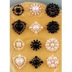 Prima - Say it in Pearls - Flower Centres - Pearl & Black