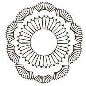 Prima - Clear Stamp - Paintable - Doily