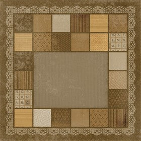KaiserCraft - Homemade Collection - Pretty Patchwork - Specialty Paper 12x12" - Stitching