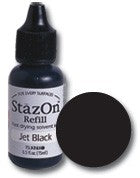 StazOn - Ink Pad Refill - Jet Black 15ml