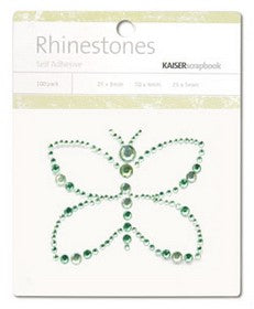 KaiserCraft - Rhinestone Picture - Mint - Butterfly