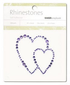 KaiserCraft - Rhinestone Picture - Lilac Double - Heart