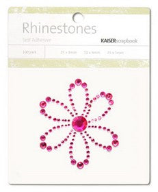 KaiserCraft - Rhinestone Picture - Hot Pink - Blossom