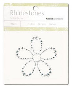 KaiserCraft - Rhinestone Picture - Silver - Flower