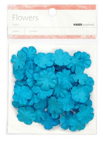 KaiserCraft - Paper Flowers - Blue 2cm 50pk