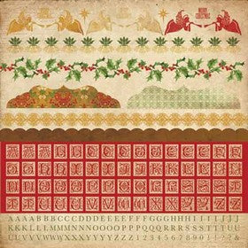 KaiserCraft - Paper 12x12" December 25th Collection - Sticker Sheet - Alpha