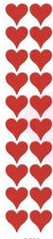 Stampendous - Stickers - Soft Hearts - Mirror - Red