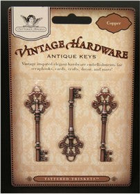 Tattered Angels - Trinkets - Vintage Keys - Copper