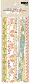 Teresa Collins - He Said She Said Collection - Die Cut Border Strips