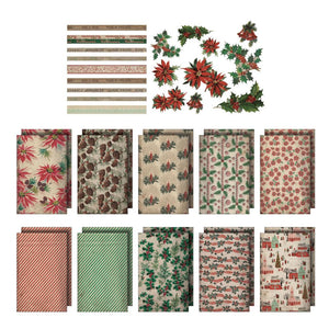 Idea-ology - Tim Holtz - Worn Wallpaper Scraps - Christmas