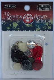 Ruby Rock It - Upstairs Downstairs Collection - Bitty Buttons