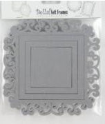 Bella - Uptown Girl Collection - Felt Frames - Square - Silver