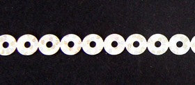 Uni-Trim Sequins Trim - Round 5mm x 1m - Silver Sparkle