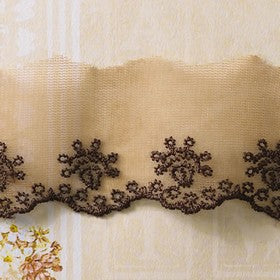 Websters Pages - Brown Pattern Net Trim 1m