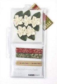 KaiserCraft - Belle Collection - Embellishment Pack - Flowers & Ribbon